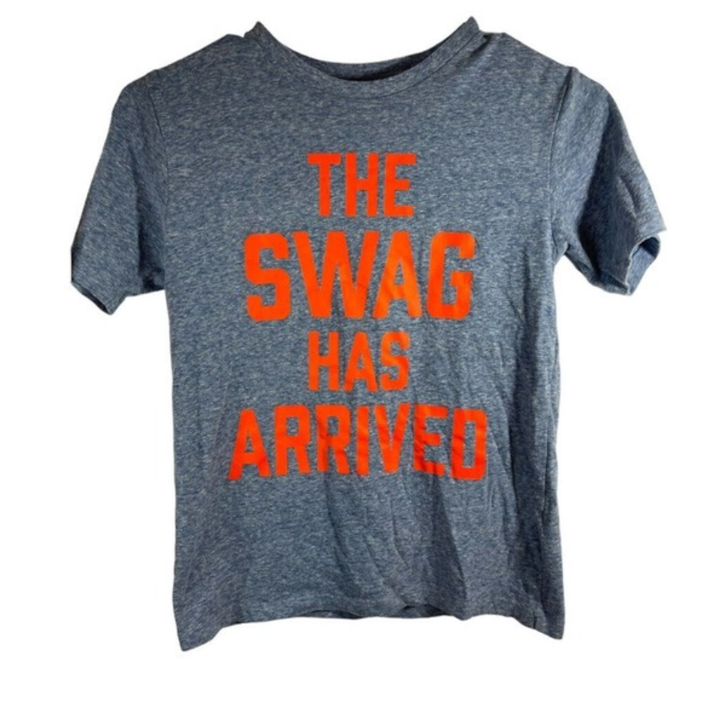 The Childrens Place Boys “The Swag Has Arrived” T-Shirt M 7/8 Blue‎ shirt